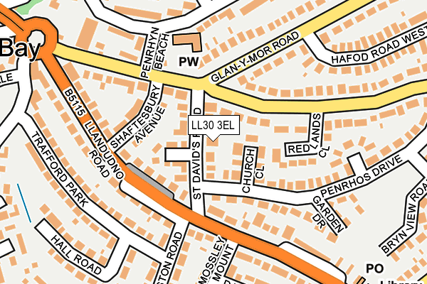 LL30 3EL map - OS OpenMap – Local (Ordnance Survey)