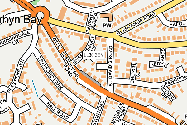 LL30 3EN map - OS OpenMap – Local (Ordnance Survey)