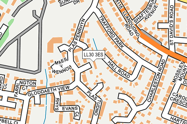 LL30 3ES map - OS OpenMap – Local (Ordnance Survey)