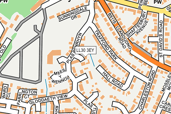 LL30 3EY map - OS OpenMap – Local (Ordnance Survey)