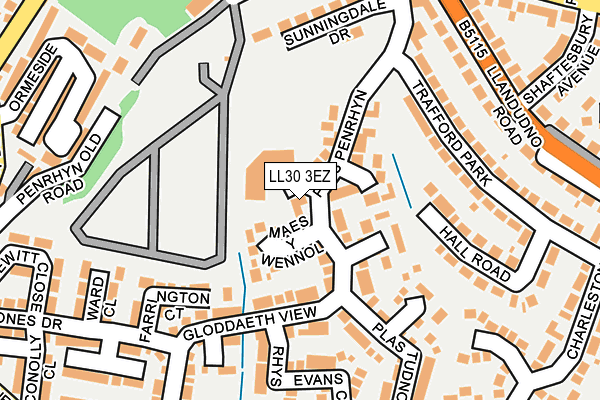 LL30 3EZ map - OS OpenMap – Local (Ordnance Survey)