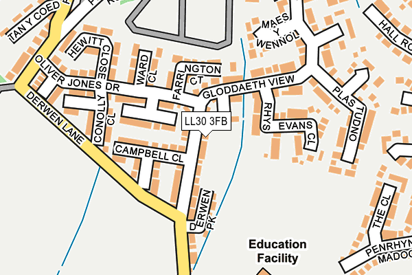 LL30 3FB map - OS OpenMap – Local (Ordnance Survey)