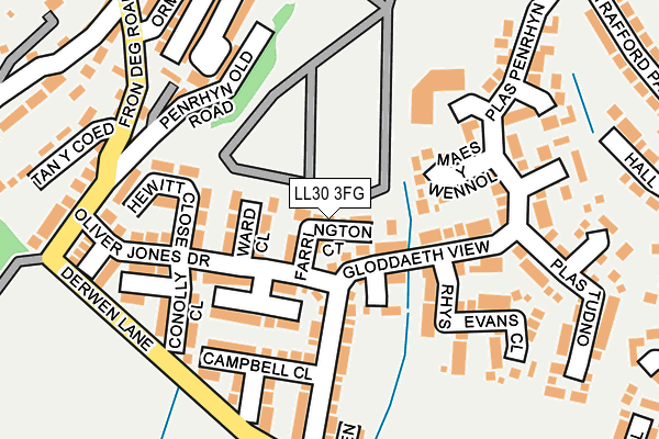 LL30 3FG map - OS OpenMap – Local (Ordnance Survey)