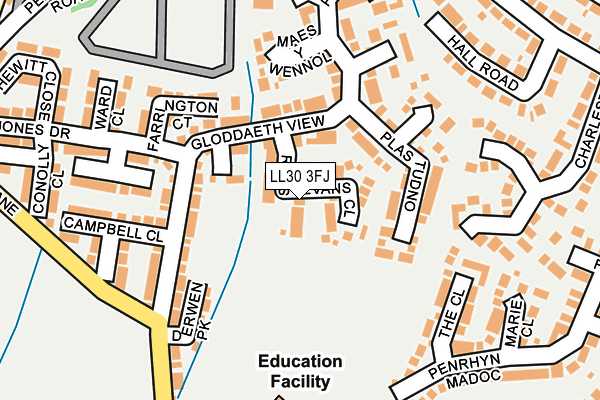 LL30 3FJ map - OS OpenMap – Local (Ordnance Survey)