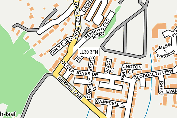 LL30 3FN map - OS OpenMap – Local (Ordnance Survey)