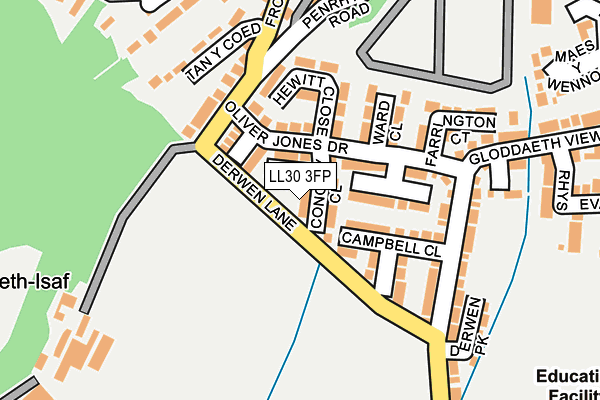 LL30 3FP map - OS OpenMap – Local (Ordnance Survey)