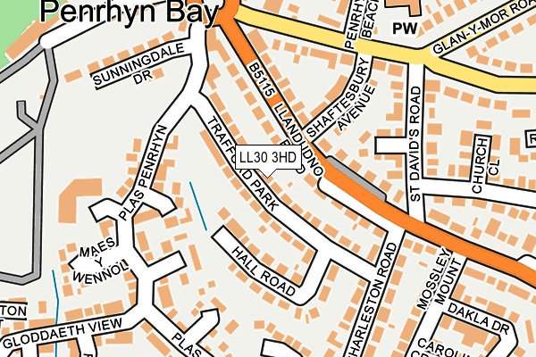 LL30 3HD map - OS OpenMap – Local (Ordnance Survey)
