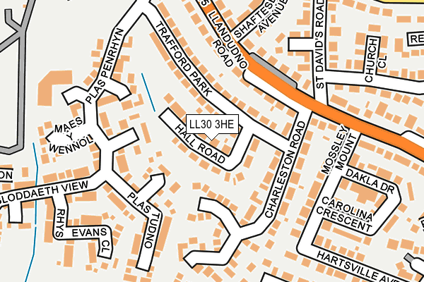 LL30 3HE map - OS OpenMap – Local (Ordnance Survey)