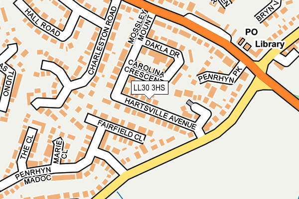 LL30 3HS map - OS OpenMap – Local (Ordnance Survey)