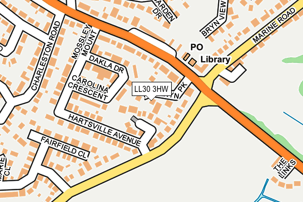 LL30 3HW map - OS OpenMap – Local (Ordnance Survey)