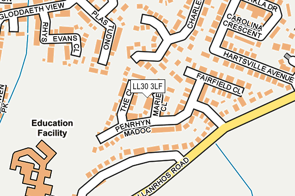 LL30 3LF map - OS OpenMap – Local (Ordnance Survey)