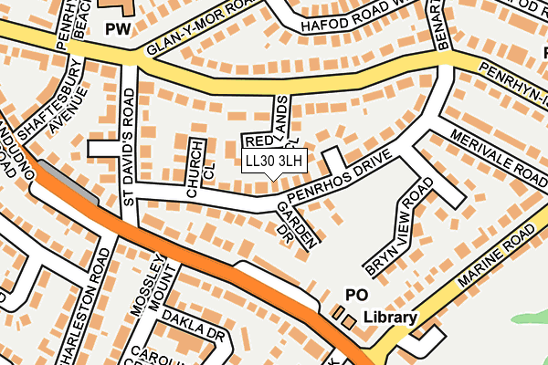 LL30 3LH map - OS OpenMap – Local (Ordnance Survey)