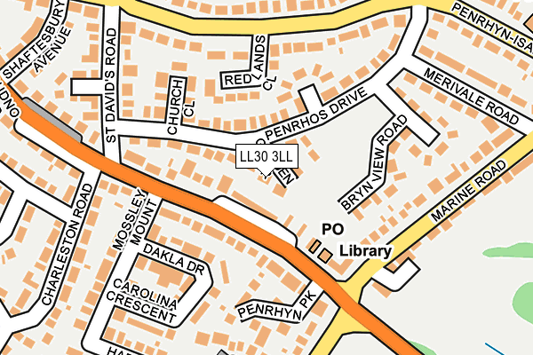 LL30 3LL map - OS OpenMap – Local (Ordnance Survey)