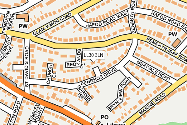 LL30 3LN map - OS OpenMap – Local (Ordnance Survey)