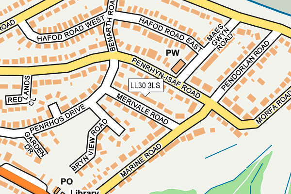 LL30 3LS map - OS OpenMap – Local (Ordnance Survey)