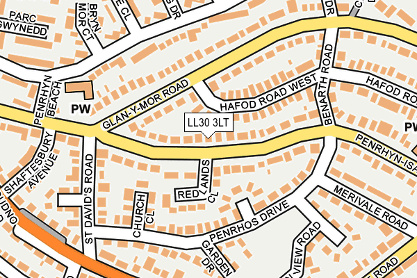 LL30 3LT map - OS OpenMap – Local (Ordnance Survey)