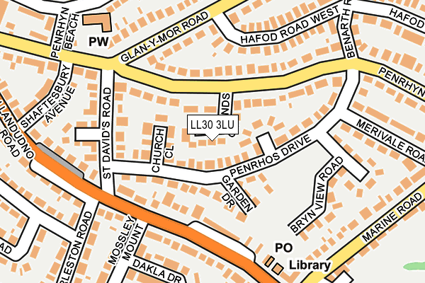 LL30 3LU map - OS OpenMap – Local (Ordnance Survey)