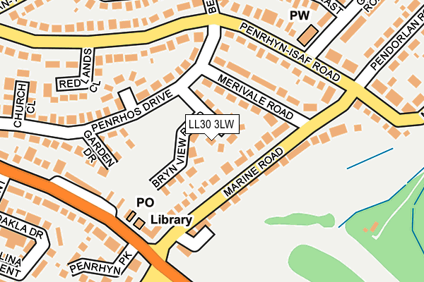 LL30 3LW map - OS OpenMap – Local (Ordnance Survey)