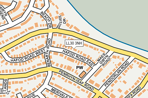 LL30 3NH map - OS OpenMap – Local (Ordnance Survey)