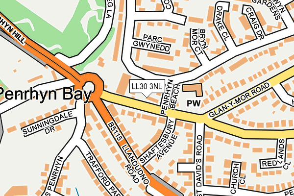 LL30 3NL map - OS OpenMap – Local (Ordnance Survey)