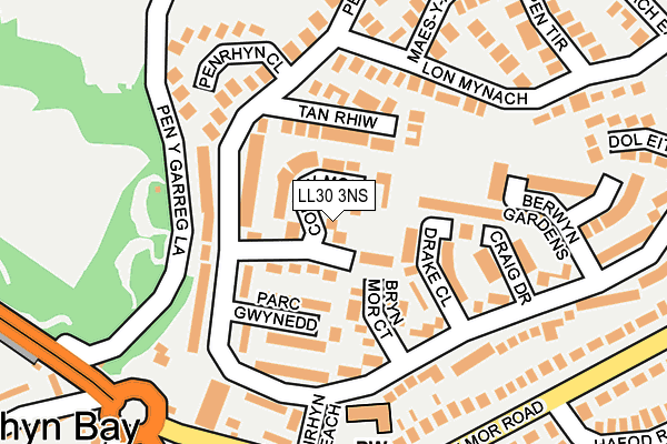 LL30 3NS map - OS OpenMap – Local (Ordnance Survey)