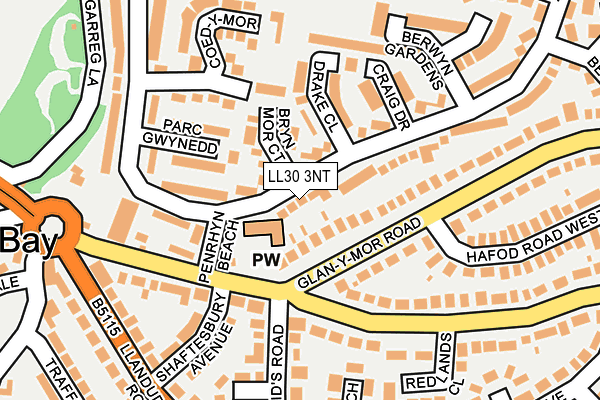 LL30 3NT map - OS OpenMap – Local (Ordnance Survey)