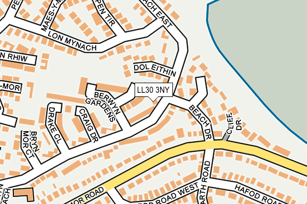 LL30 3NY map - OS OpenMap – Local (Ordnance Survey)