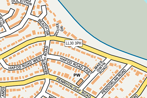 LL30 3PH map - OS OpenMap – Local (Ordnance Survey)