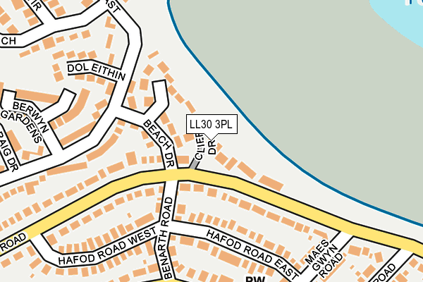 LL30 3PL map - OS OpenMap – Local (Ordnance Survey)