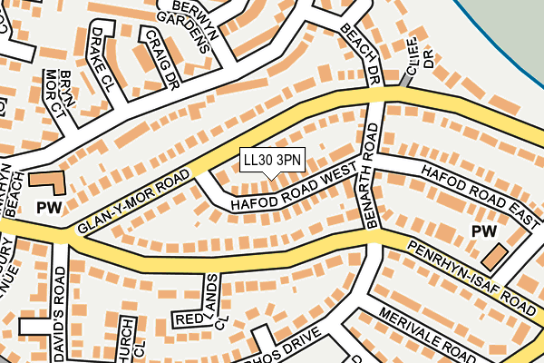 LL30 3PN map - OS OpenMap – Local (Ordnance Survey)