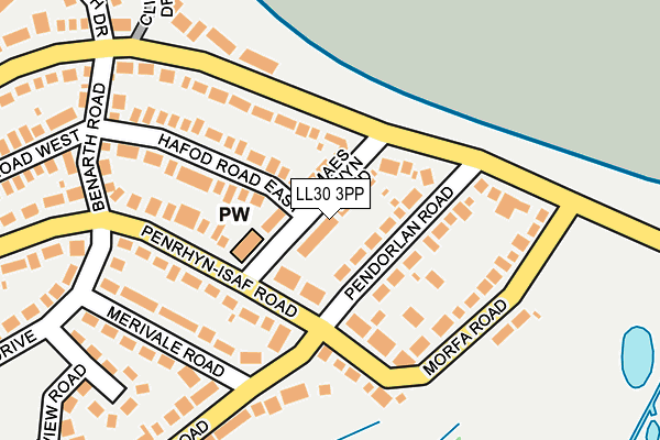 LL30 3PP map - OS OpenMap – Local (Ordnance Survey)