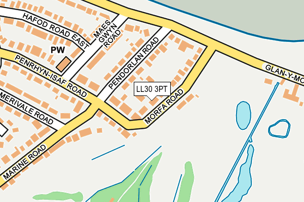 LL30 3PT map - OS OpenMap – Local (Ordnance Survey)