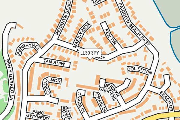 LL30 3PY map - OS OpenMap – Local (Ordnance Survey)