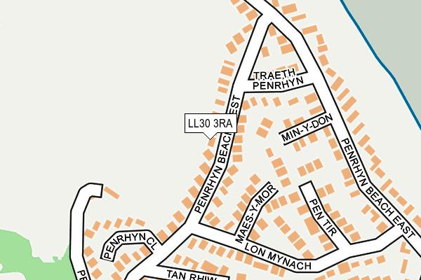 LL30 3RA map - OS OpenMap – Local (Ordnance Survey)