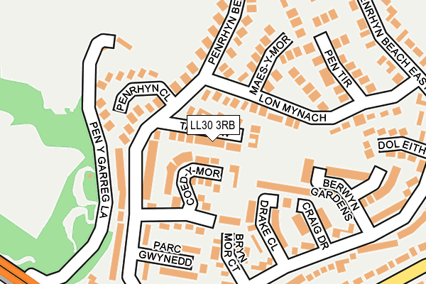 LL30 3RB map - OS OpenMap – Local (Ordnance Survey)