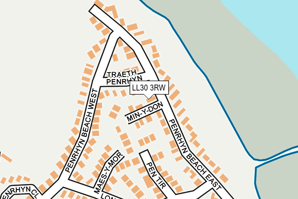 LL30 3RW map - OS OpenMap – Local (Ordnance Survey)