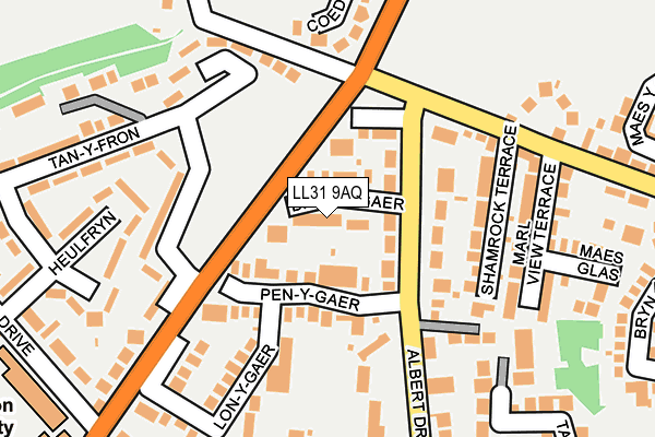 LL31 9AQ map - OS OpenMap – Local (Ordnance Survey)