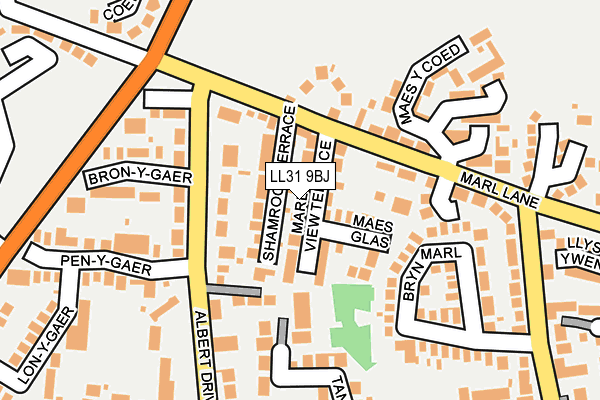LL31 9BJ map - OS OpenMap – Local (Ordnance Survey)