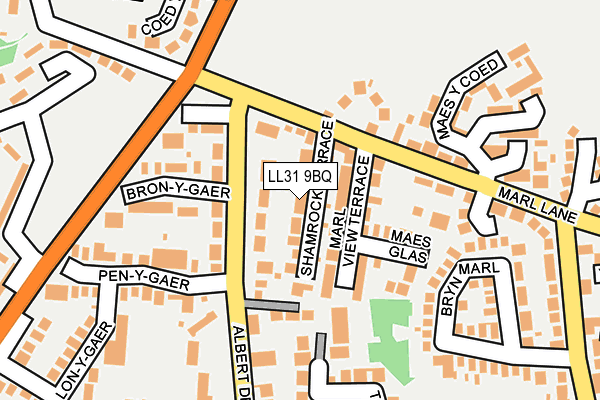 LL31 9BQ map - OS OpenMap – Local (Ordnance Survey)