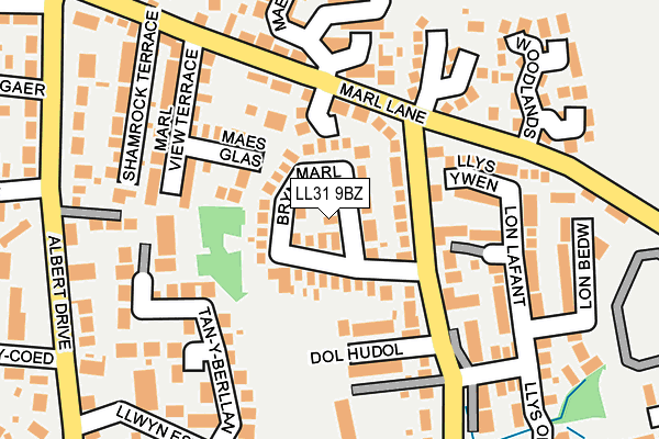 LL31 9BZ map - OS OpenMap – Local (Ordnance Survey)