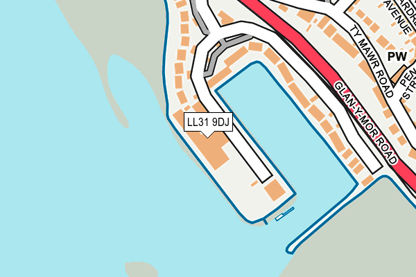 LL31 9DJ map - OS OpenMap – Local (Ordnance Survey)