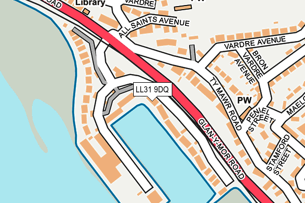 LL31 9DQ map - OS OpenMap – Local (Ordnance Survey)