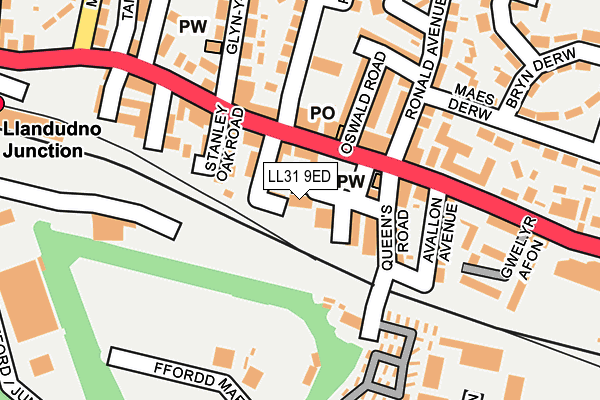 LL31 9ED map - OS OpenMap – Local (Ordnance Survey)