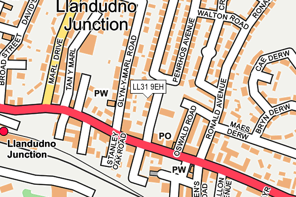 LL31 9EH map - OS OpenMap – Local (Ordnance Survey)