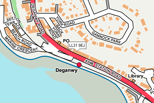 Map of DEGANWY DENTAL PRACTICE LTD at local scale