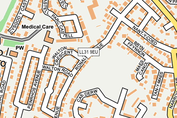 LL31 9EU map - OS OpenMap – Local (Ordnance Survey)