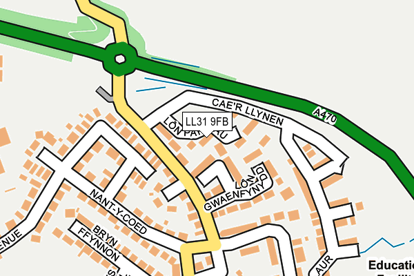 LL31 9FB map - OS OpenMap – Local (Ordnance Survey)