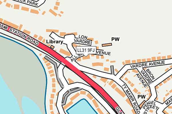 LL31 9FJ map - OS OpenMap – Local (Ordnance Survey)