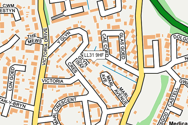 LL31 9HF map - OS OpenMap – Local (Ordnance Survey)