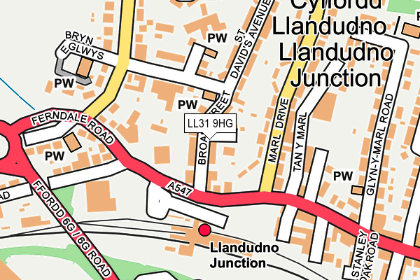 LL31 9HG map - OS OpenMap – Local (Ordnance Survey)